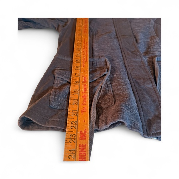 Anthro Saturday Sunday Dark Gray Black XS Charcoal Gray Jacket Knit Anorak - Picture 11 of 13